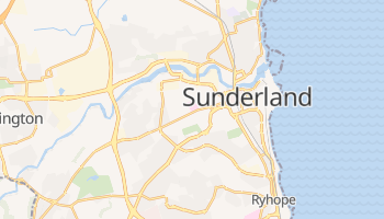 Sunderland - szczegółowa mapa Google