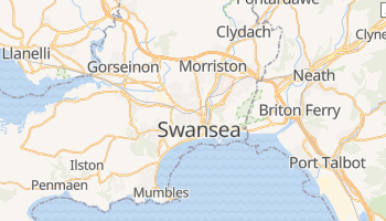 Swansea - szczegółowa mapa Google