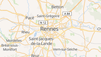 Mapa online de Rennes para viajantes