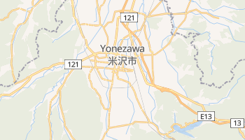 Mapa online de Yonezawa para viajantes