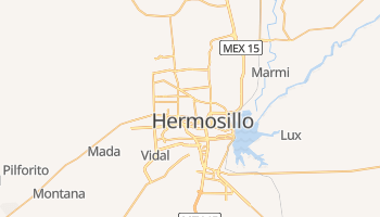 Mapa online de Hermosillo para viajantes