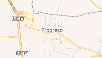Mapa online de Progreso para viajantes