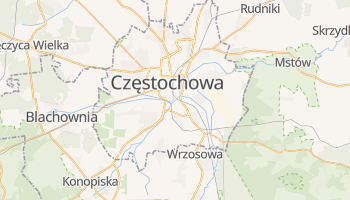 Mapa online de Częstochowa para viajantes