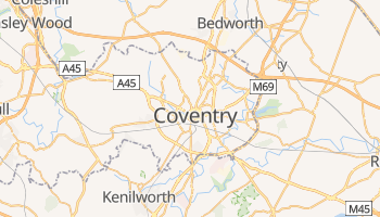 Mapa online de Coventry para viajantes