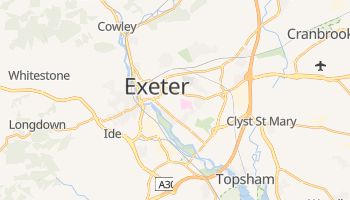 Mapa online de Exeter para viajantes