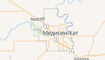 Медисин-Хат - детальная карта