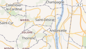 Сент-Этьен - детальная карта