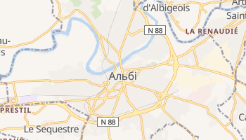 Альбі - детальна мапа