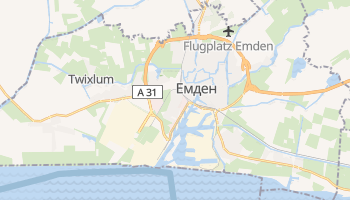 Емден - детальна мапа