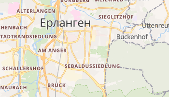Ерланген - детальна мапа