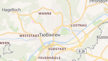 Тюбінген - детальна мапа