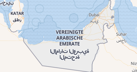 Karte von Vereinigte arabische Emirate
