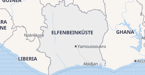 Karte von Elfenbeinküste