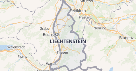 Karte von Liechtenstein