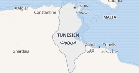Karte von Tunesien