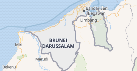 Brunei kort