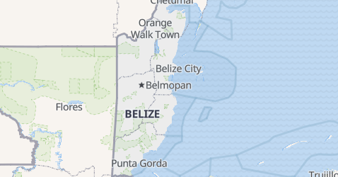 Belize kort
