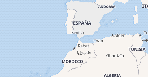 Spanien kort