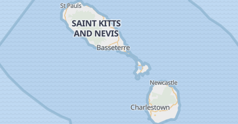 Saint Kitts og Nevis kort
