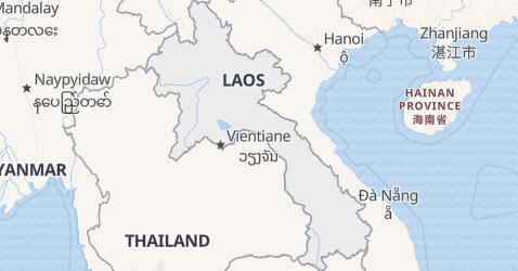 Laos kort
