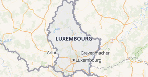 Luxembourg kort