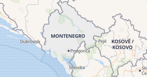 Montenegro kort