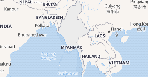 Myanmar kort