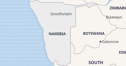 Namibia kort