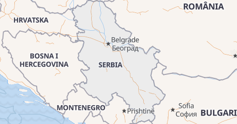 Serbien kort