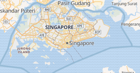 Singapore kort