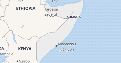 Somalia kort