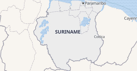 Surinam kort