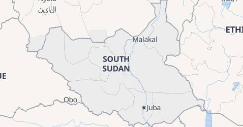 Sydsudan kort