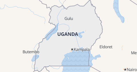 Uganda kort