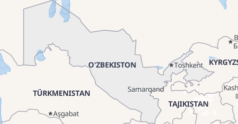 Usbekistan kort