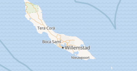Mapa de Antillas Neerlandesas