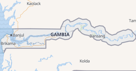 Mapa de Gambia