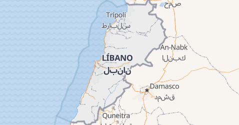 Mapa de Líbano