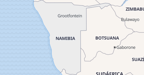 Mapa de Namibia