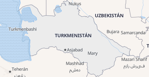 Mapa de Turkmenistán