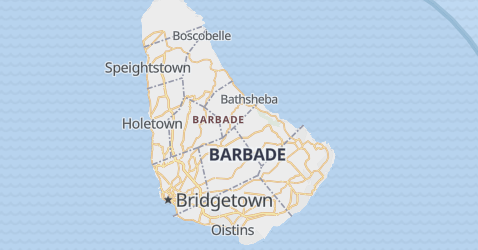 Carte de Barbade
