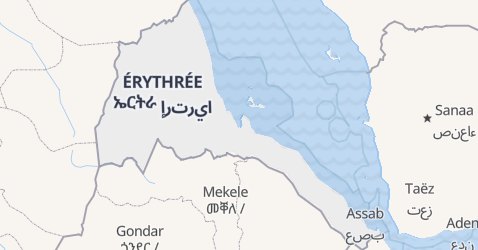 Carte de Érythrée