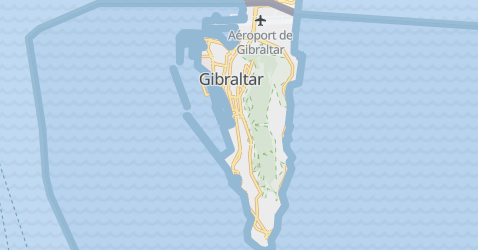 Carte de Gibraltar- Royaume-Uni