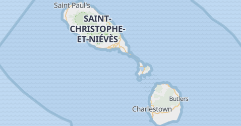 Carte de Saint-Christophe-et-Nièves