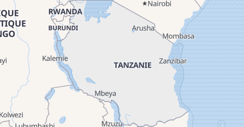Carte de Tanzanie