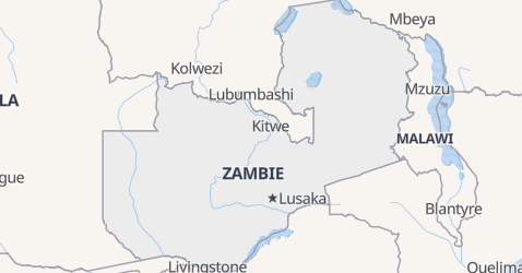 Carte de Zambie