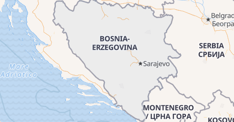 Mappa di Bosnia ed-Erzegovina