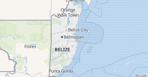 Mappa di Belize