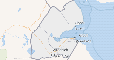 Mappa di Gibuti