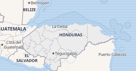 Mappa di Honduras